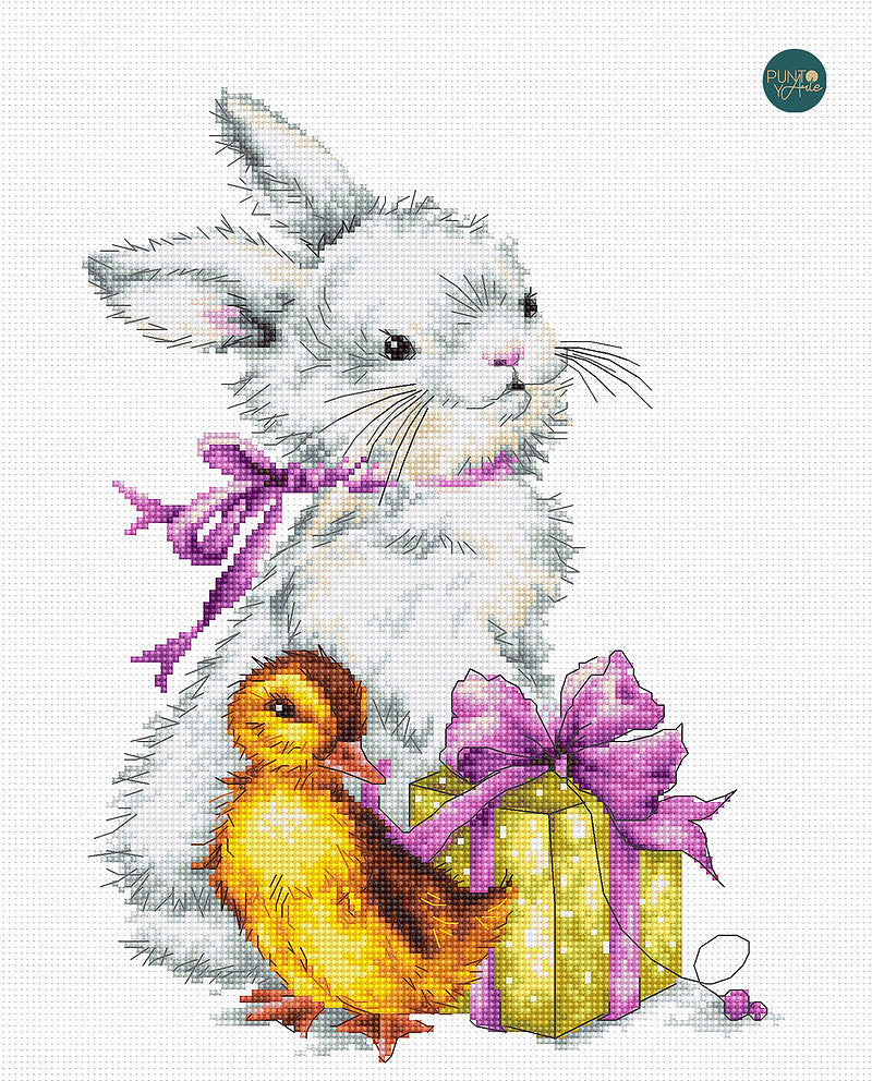 Easter greeting card - B1127 Luca-S - Kit de Punto de Cruz