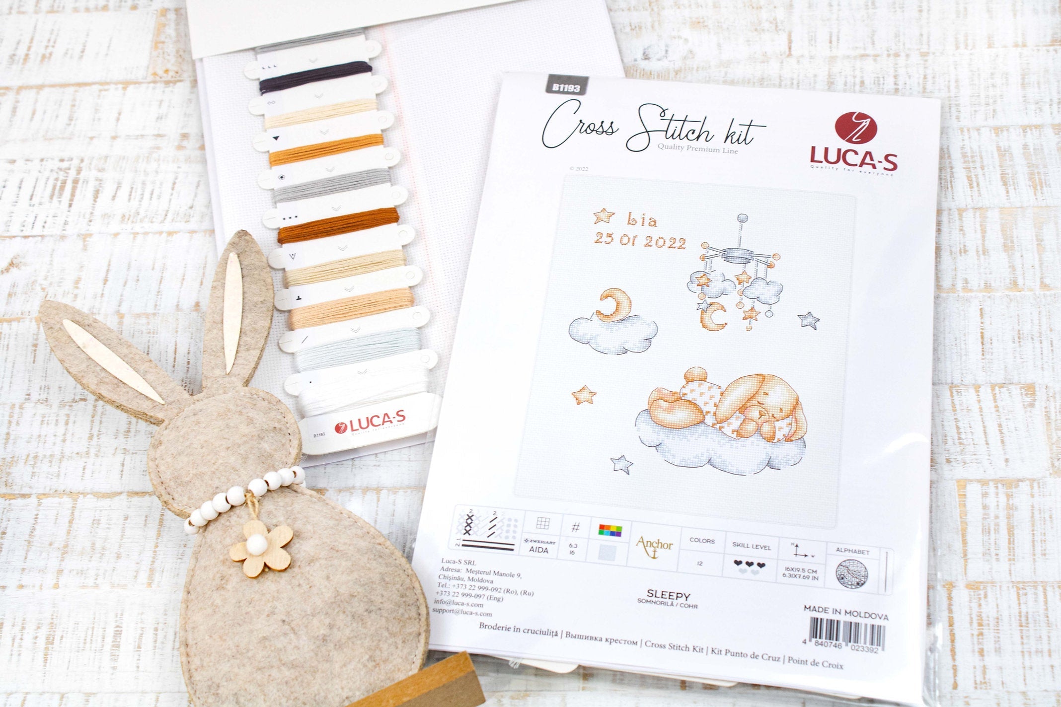 Cross Stitch Kit. Sleepy - B1193 Luca-S