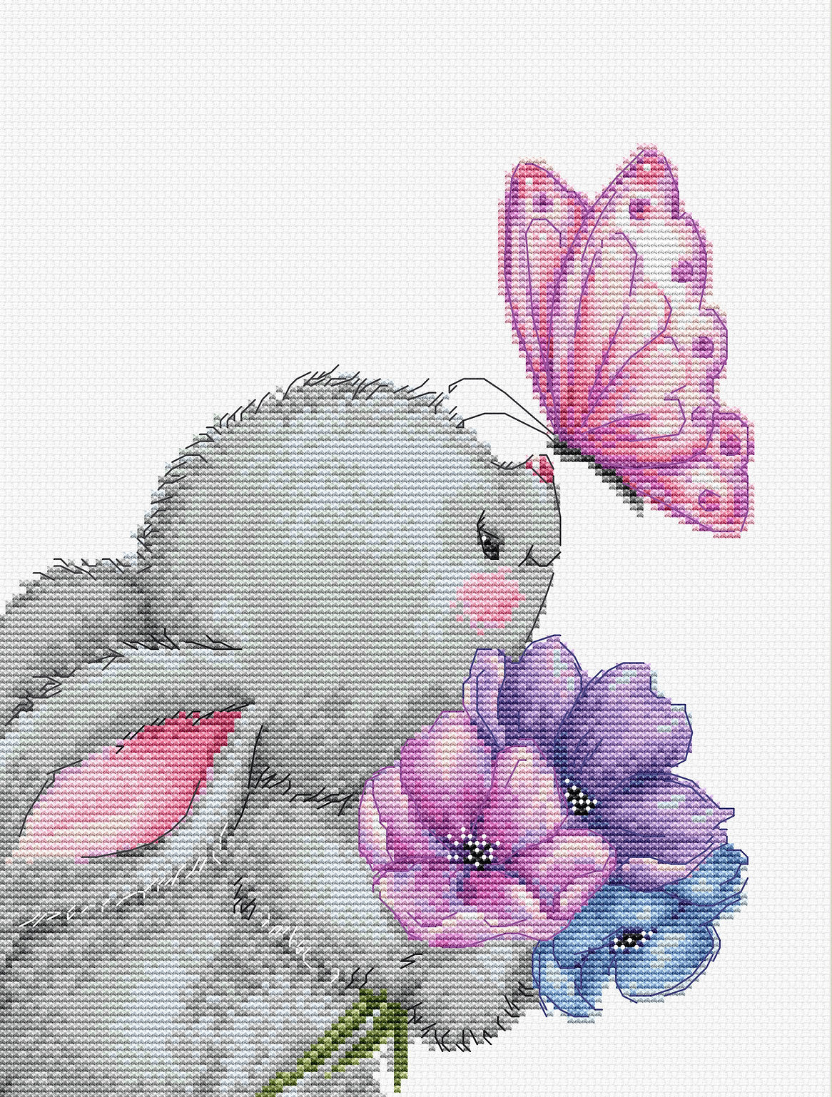Cross Stitch Kit - Rabbit and Butterfly - B1235 Luca-S