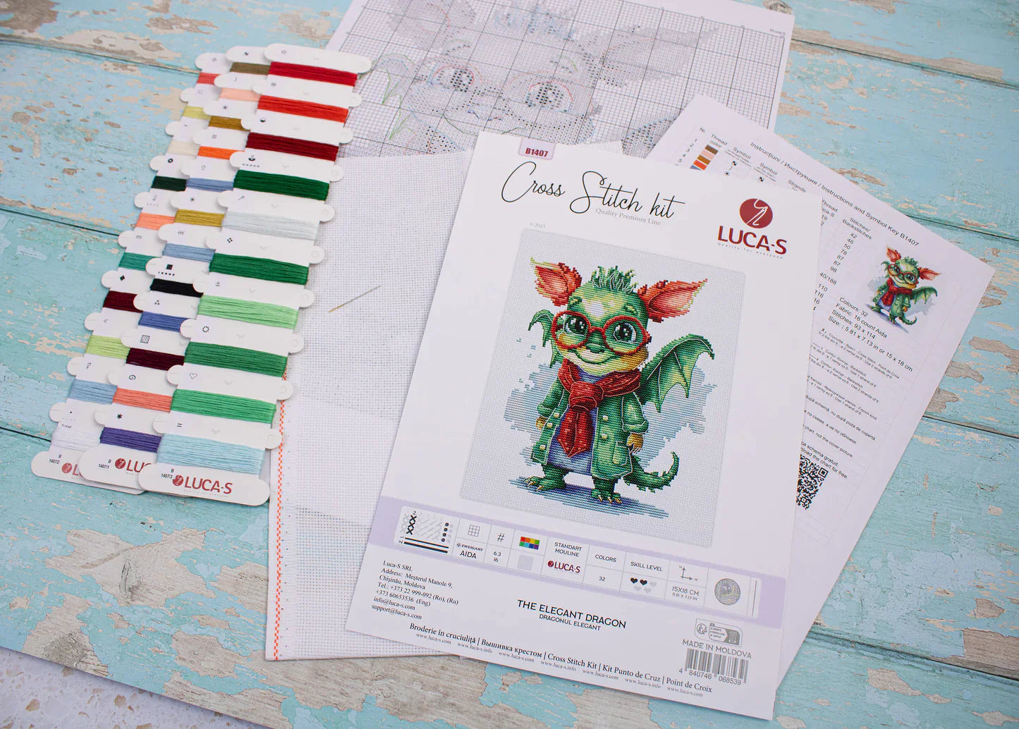 Cross Stitch Kit - The Elegant Dragon - B1407 Luca-S