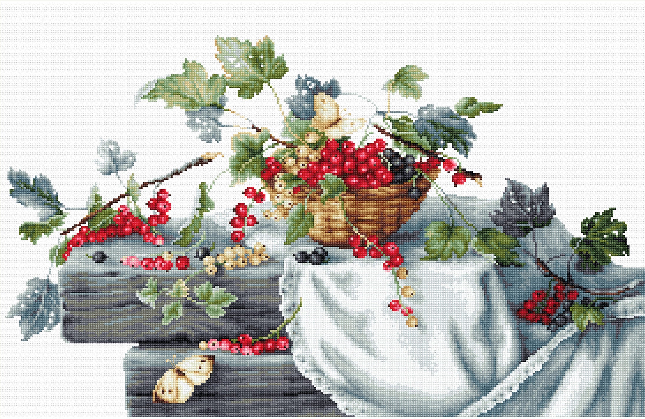 Cross Stitch Kit. Red Currants - B2262 Luca-S