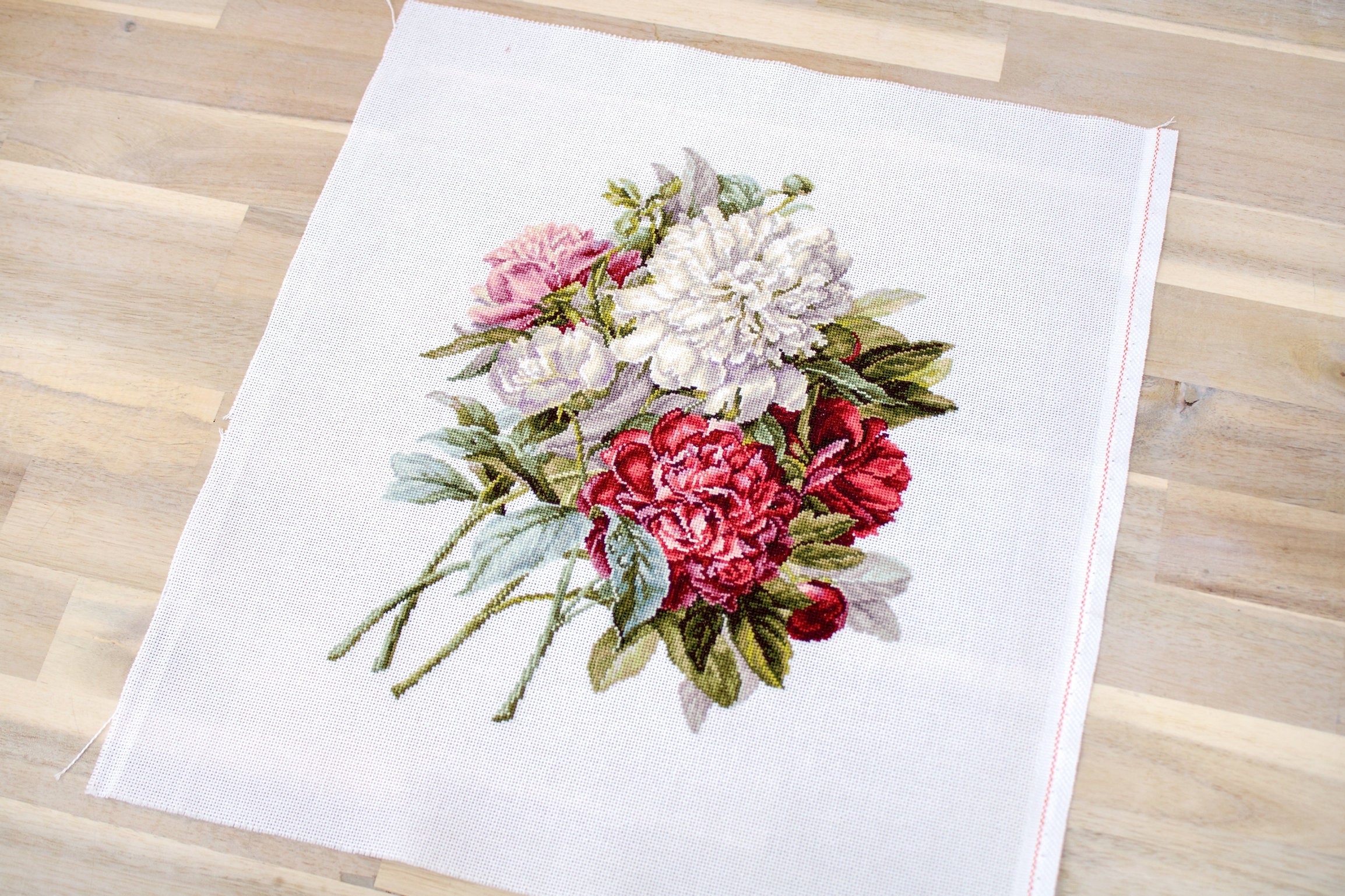 Cross Stitch Kit Peonies - B2355 Luca-S