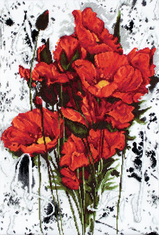 Cross Stitch Kit. The Poppies - B2375 Luca-S