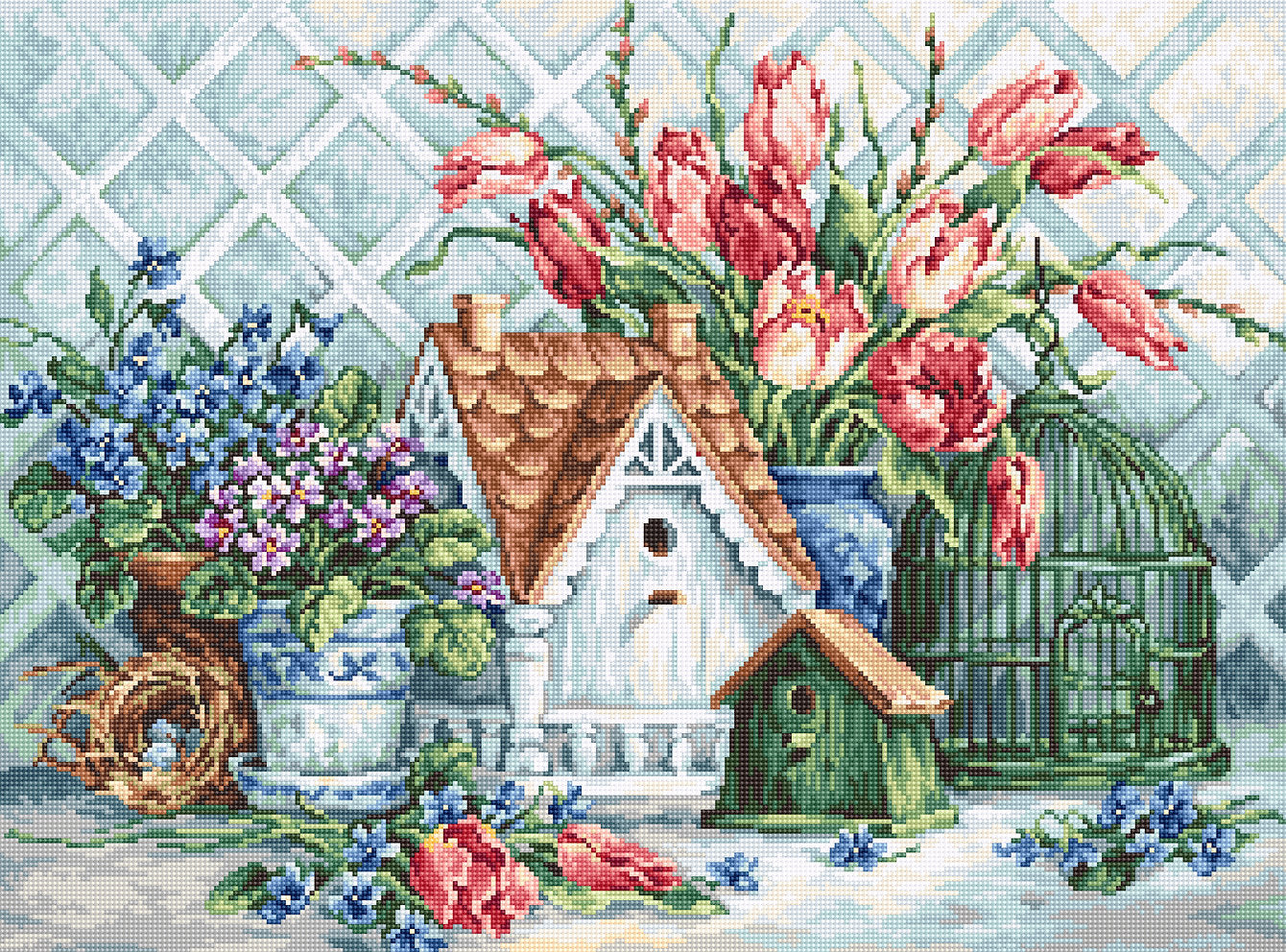 Cross Stitch Kit. Little Neighborhood - B2395 Luca-S