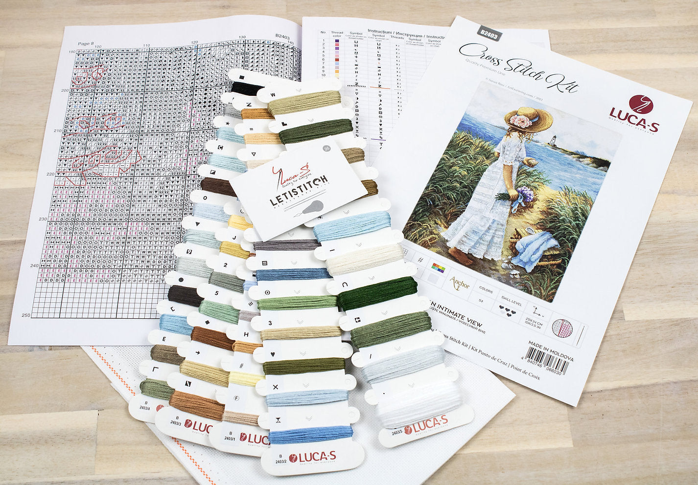 Cross Stitch Kit. An intimate view - Luca-S B2403