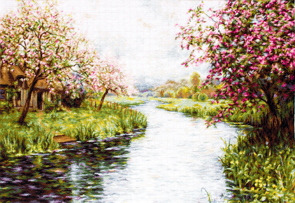 Cross Stitch Kit. Spring Landscape - B545 Luca-S