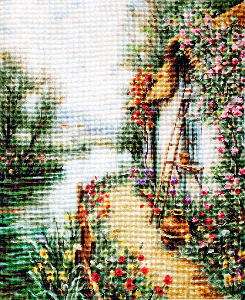 Cross Stitch Kit. Along the river - Luca-S B581