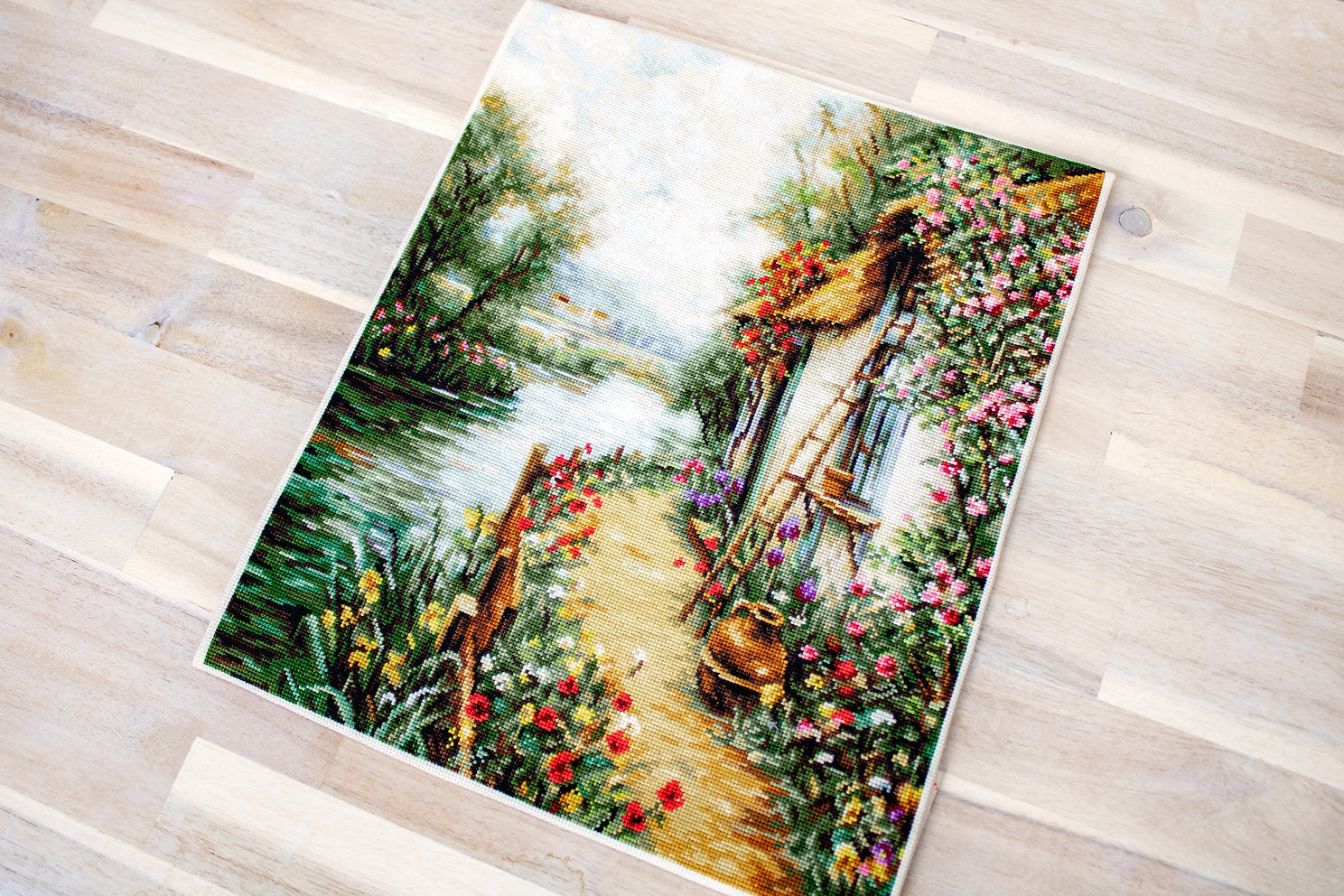 Cross Stitch Kit. Along the river - Luca-S B581