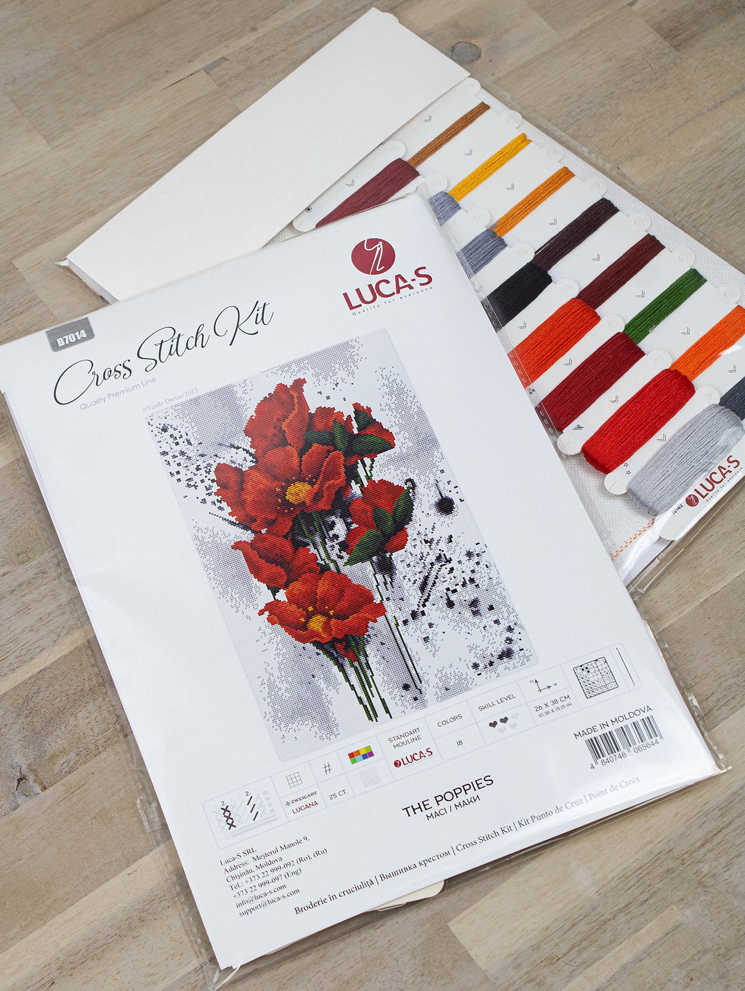 Cross Stitch Kit. The Poppies - B7014 Luca-S