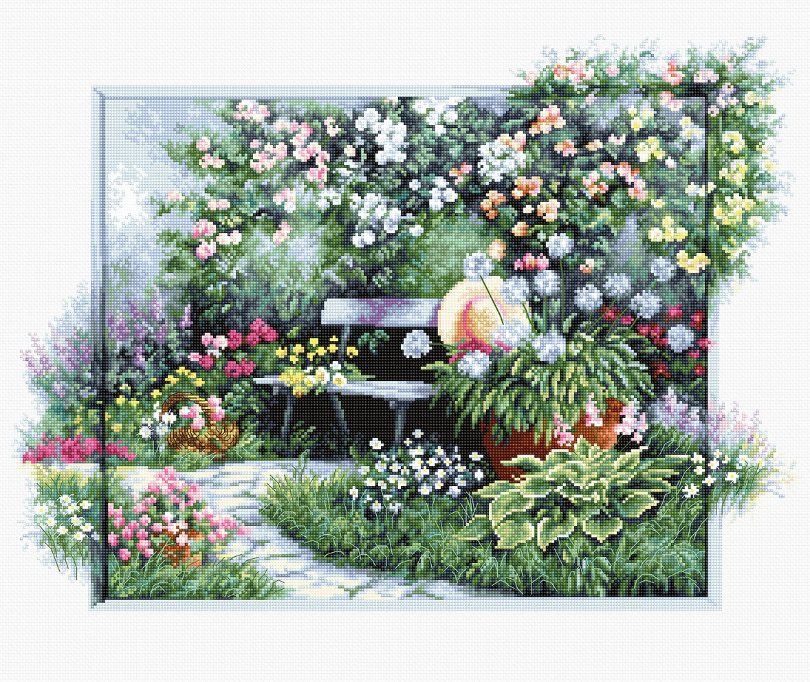 BU4012 Blooming Garden - Luca-S - Cross Stitch Kit