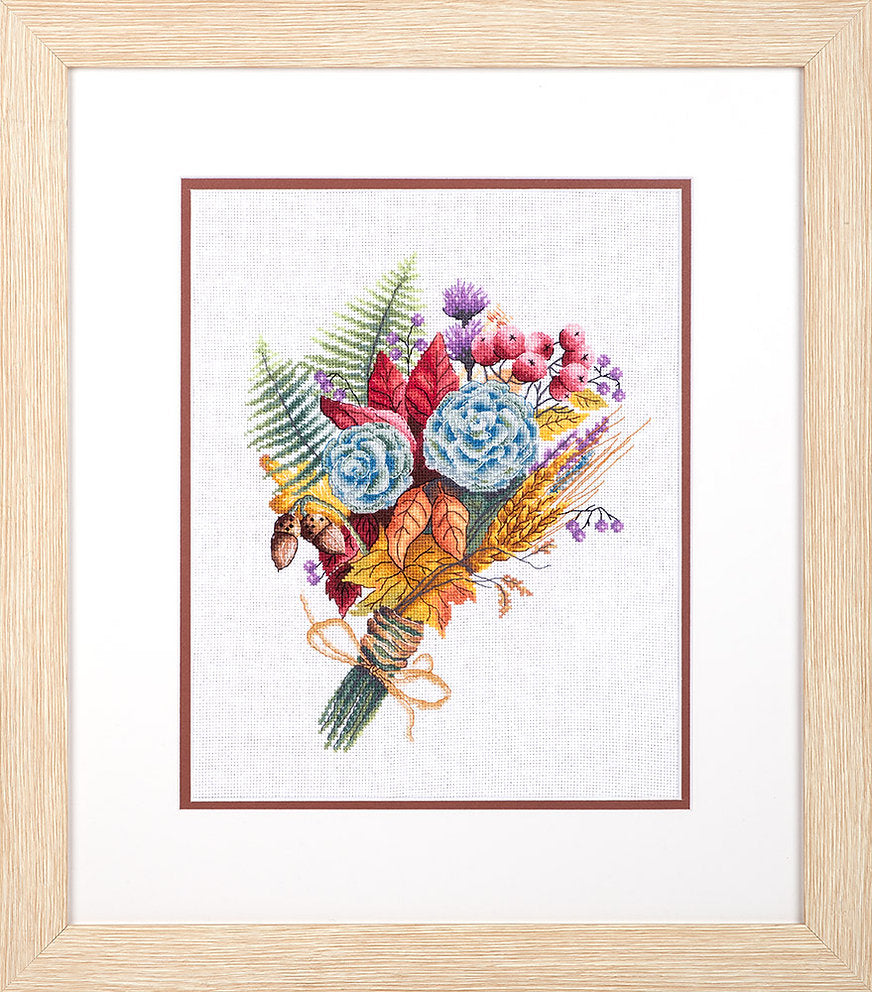 Cross Stitch Kit - Autumn Bouquet - C-7007 Panna