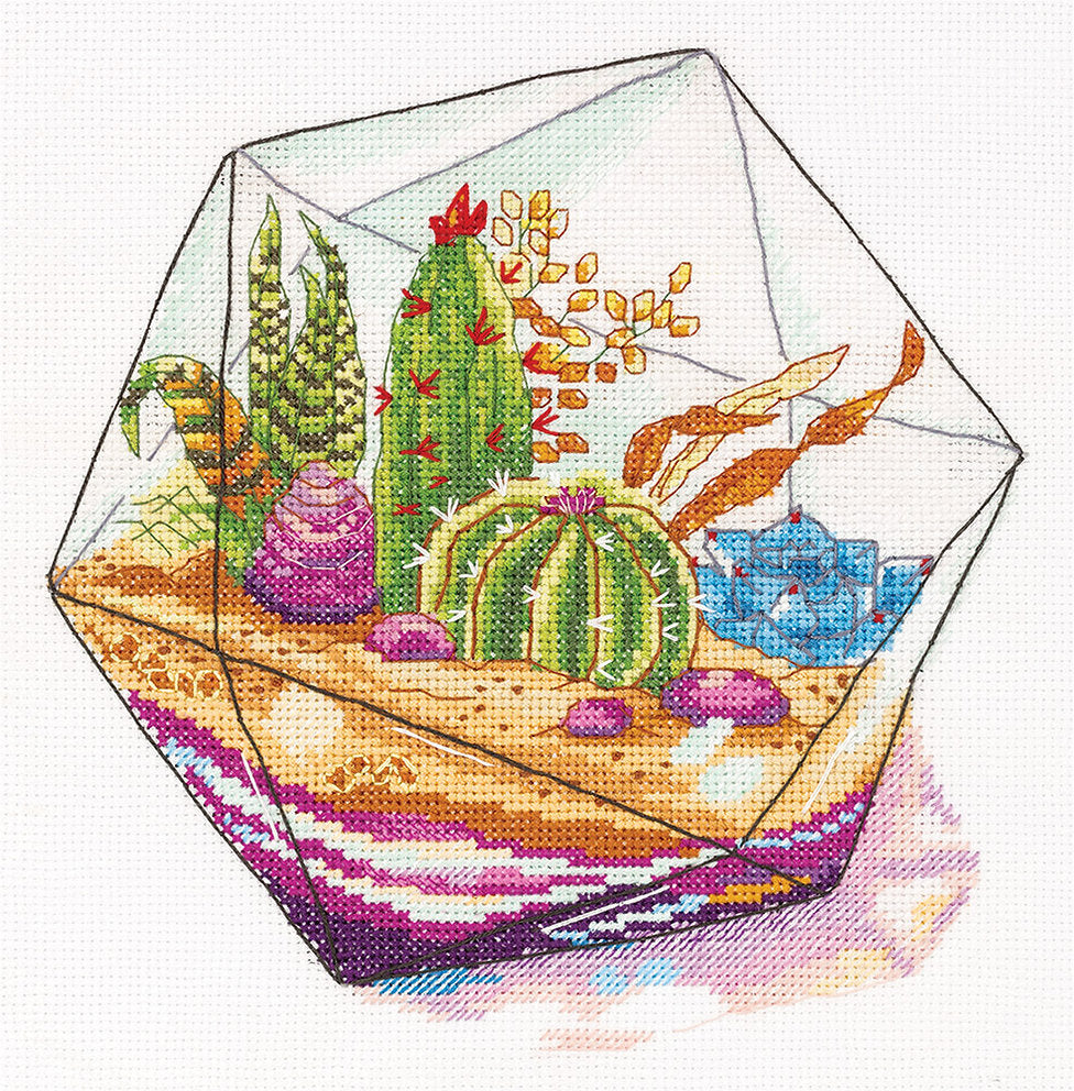 Plant Terrarium - C-7080 Panna - Cross Stitch Kit