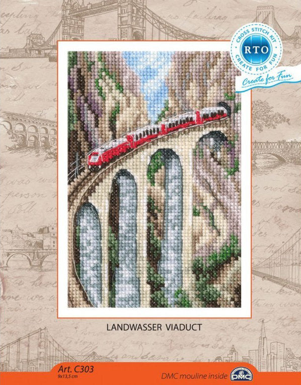 Kit de punto de cruz. Landwasser viaduct - C303 RTO