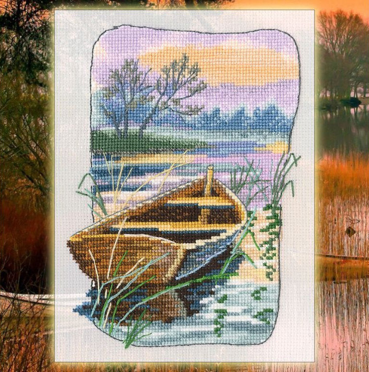 Cross stitch kit. Ship at Dusk - RTO C350