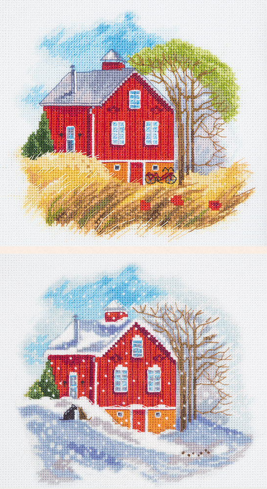 Seasons: Autumn and Winter - Panna - Cross Stitch Kit DE-7002