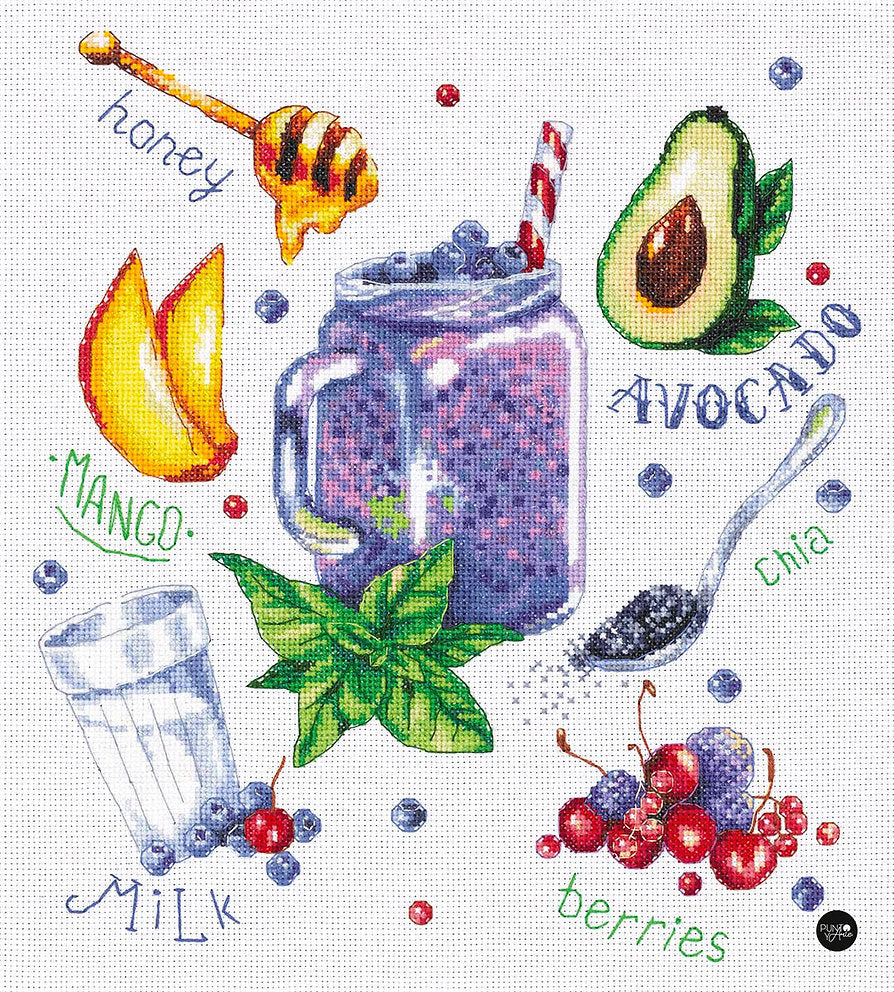 Berry Smoothie - Panna - Cross Stitch Kit E-7131