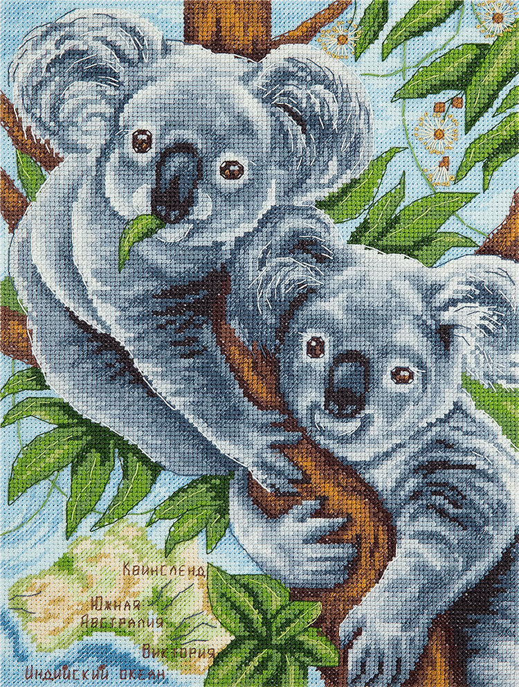 Koalas mullidas - Panna - Kit de punto de cruz J-1927
