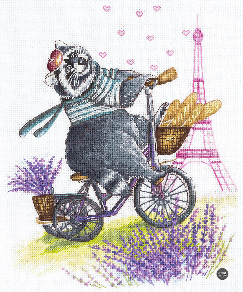 Cycling to my Bon-Bon - Panna - Cross Stitch Kit J-1941