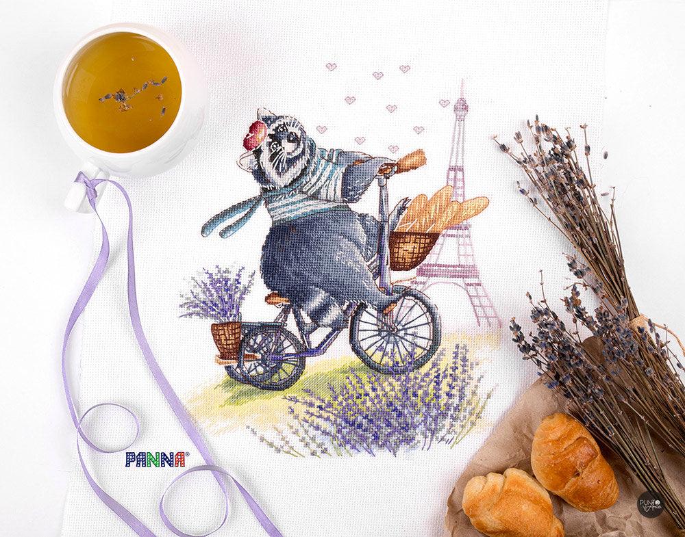 Cycling to my Bon-Bon - Panna - Cross Stitch Kit J-1941