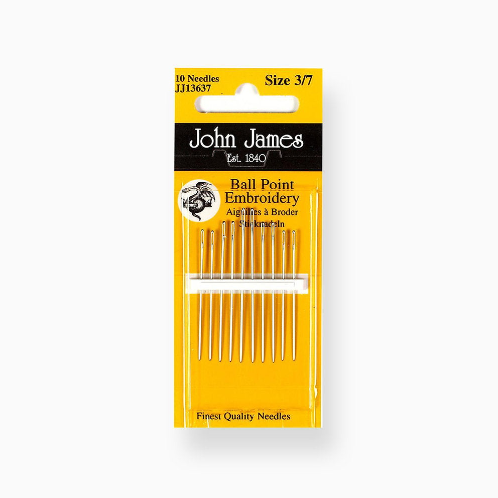 Ballpoint Embroidery Needles - John James JJ13637E: Perfection for Beading and Sequin Embroidery