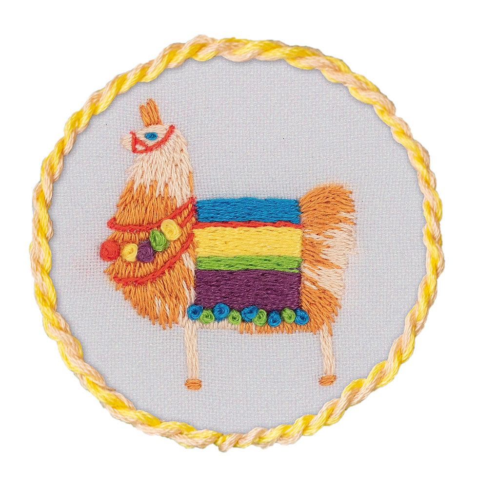 Broche. Llama - JK-2189 Panna - Kit de bordado Tradicional