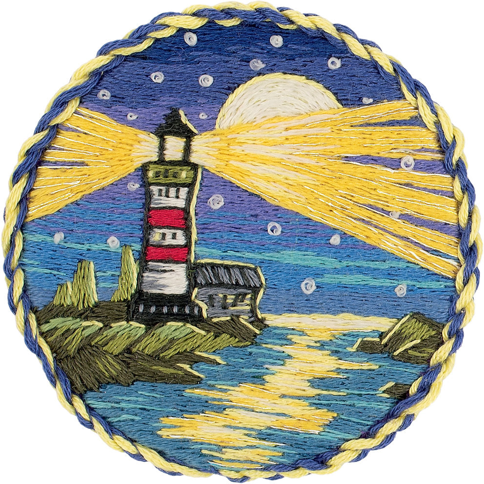 Broche. Faro nocturno - JK-2206 Panna - Kit de bordado Tradicional