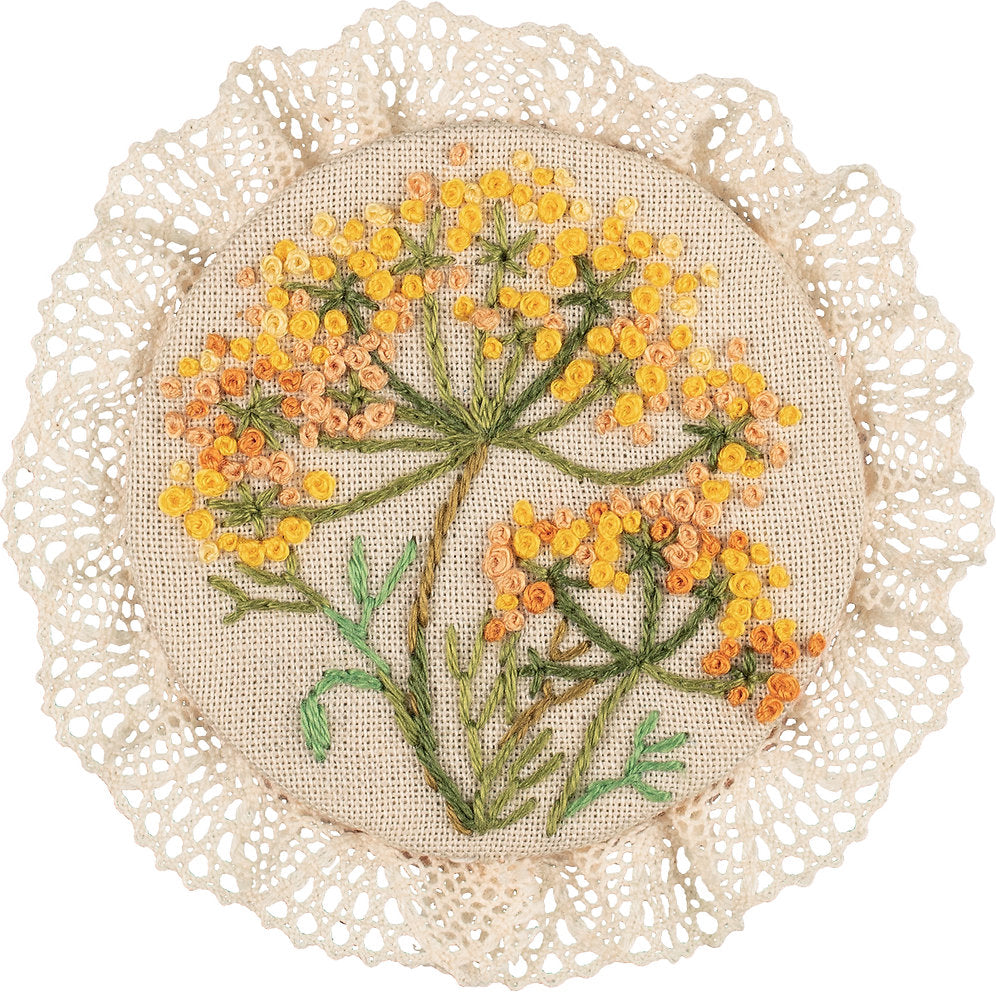 Brooch. Fennel and Lavender - JK-2210 Panna - Traditional Embroidery Kit