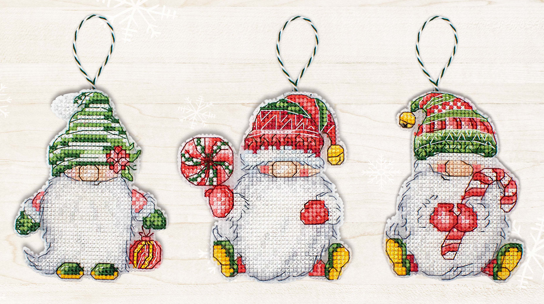 Cross Stitch Kit. Christmas Gnomes - JK030 Luca-S