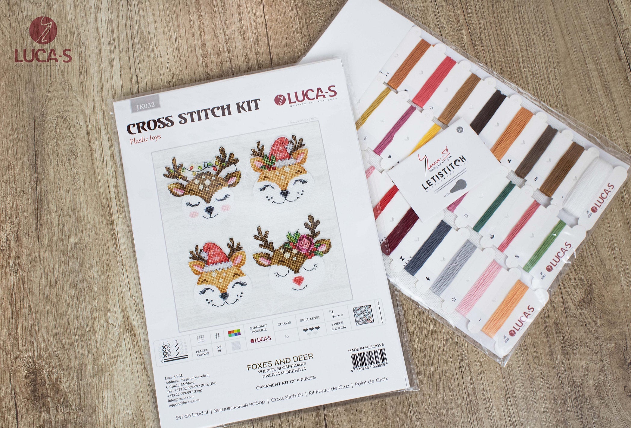 Cross Stitch Kit. Foxes and Deer - JK032 Luca-S