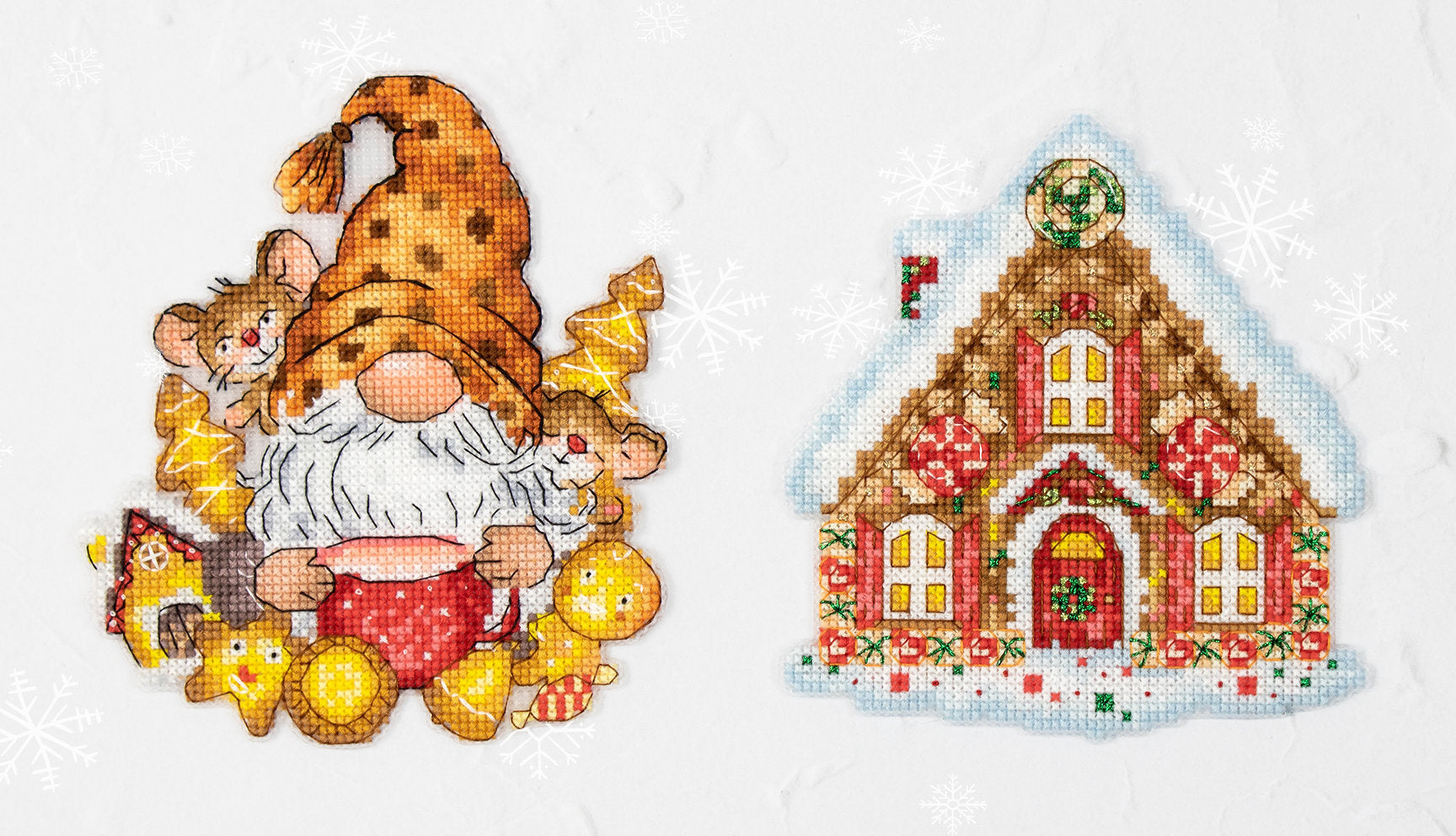 The Gnome and the Christmas House - JK036 Luca-S - Cross Stitch Kit