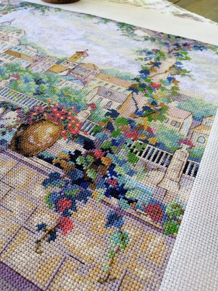 Cross Stitch Kit "Palace Pier and Peacock" by Merejka K-157