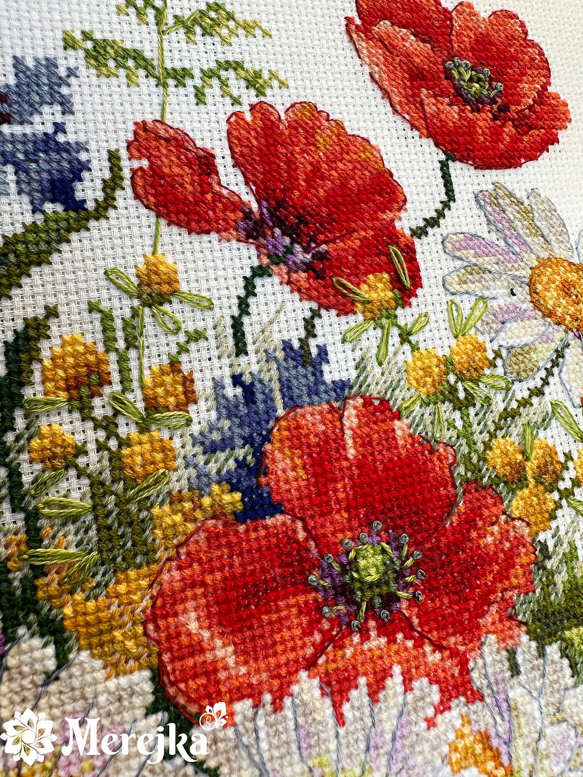 Prado Flowers Cross Stitch Kit K-222A Merejka - Premium Quality