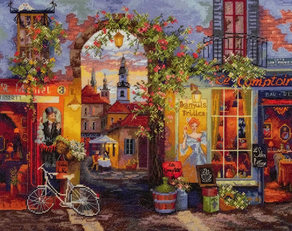 Cross Stitch Kit "French Cafe" - Merejka K-227