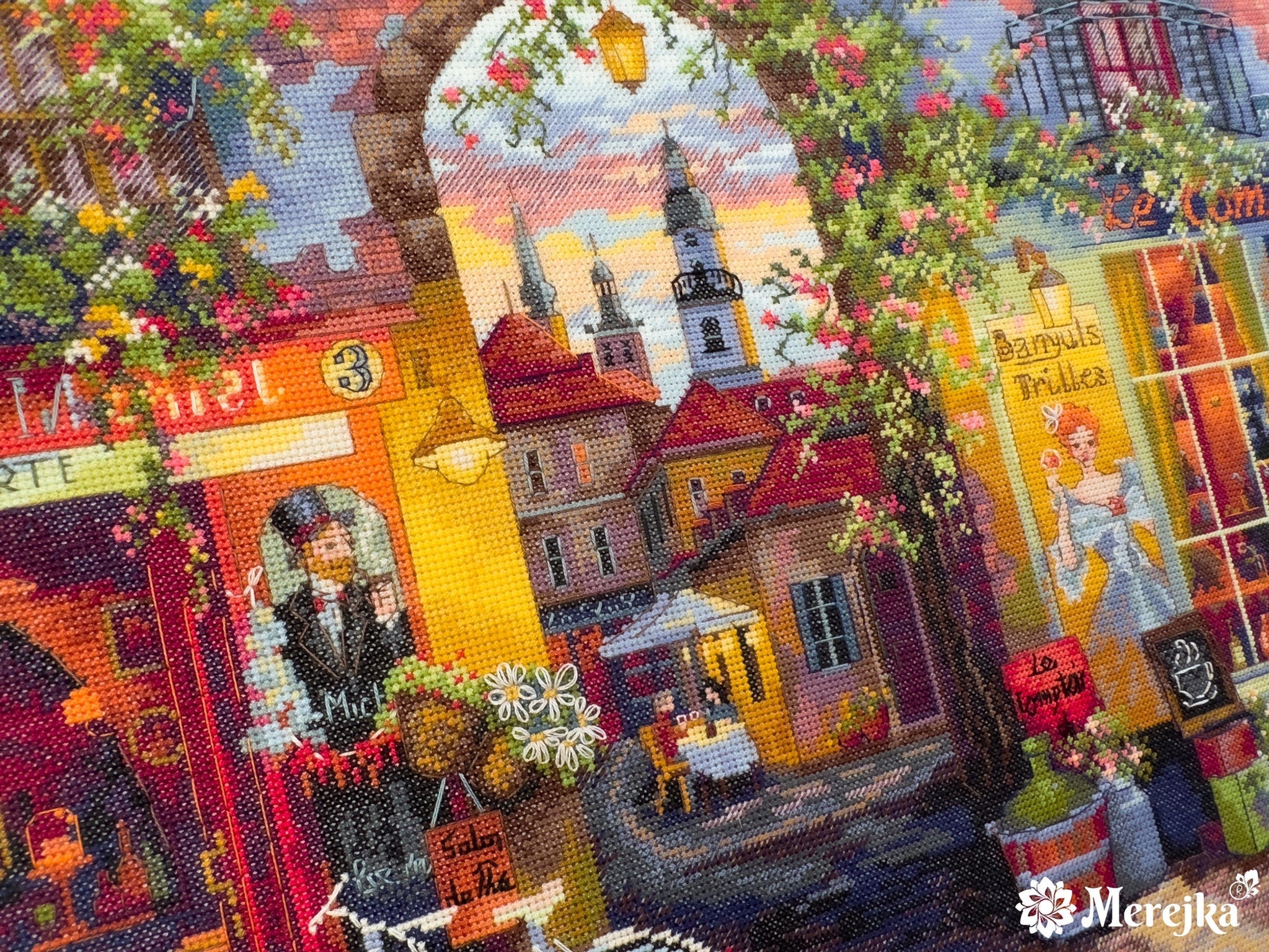 Cross Stitch Kit "French Cafe" - Merejka K-227