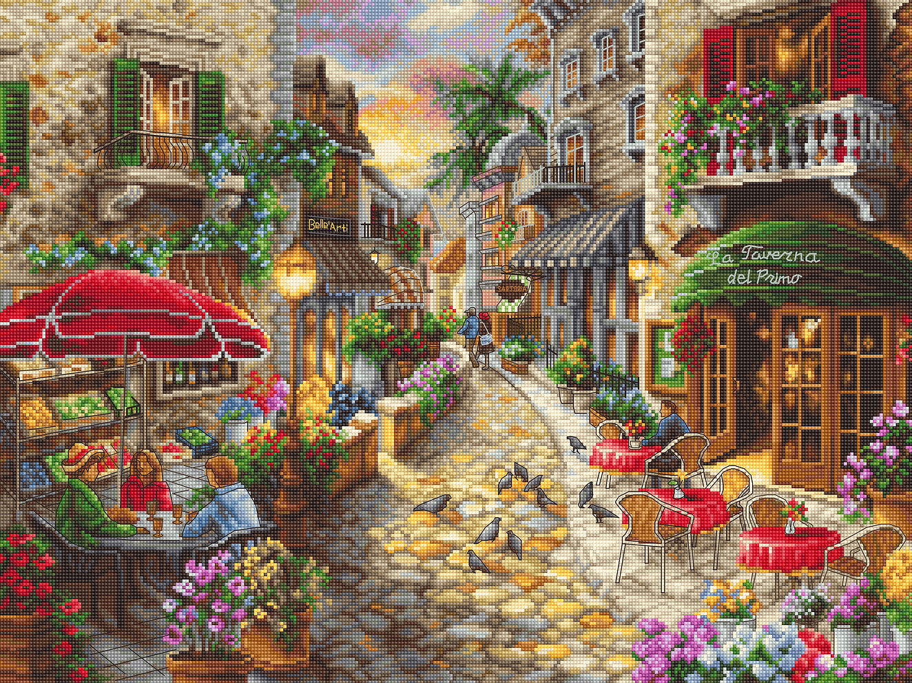 Early Evening in Avola - L8021 LETISTITCH - Cross Stitch Kit