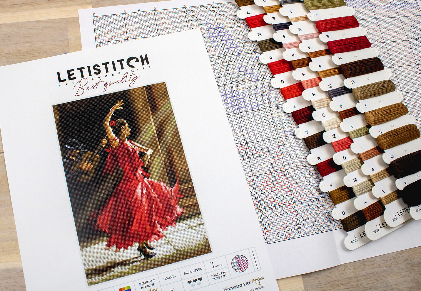 L8023 Flamenco - LETISTITCH - Cross Stitch Kit