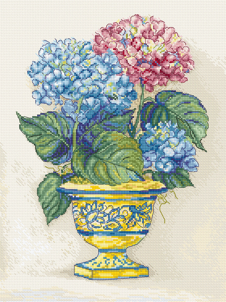 Cross Stitch Kit "Hydrangea Flowers" - LETISTITCH L8065