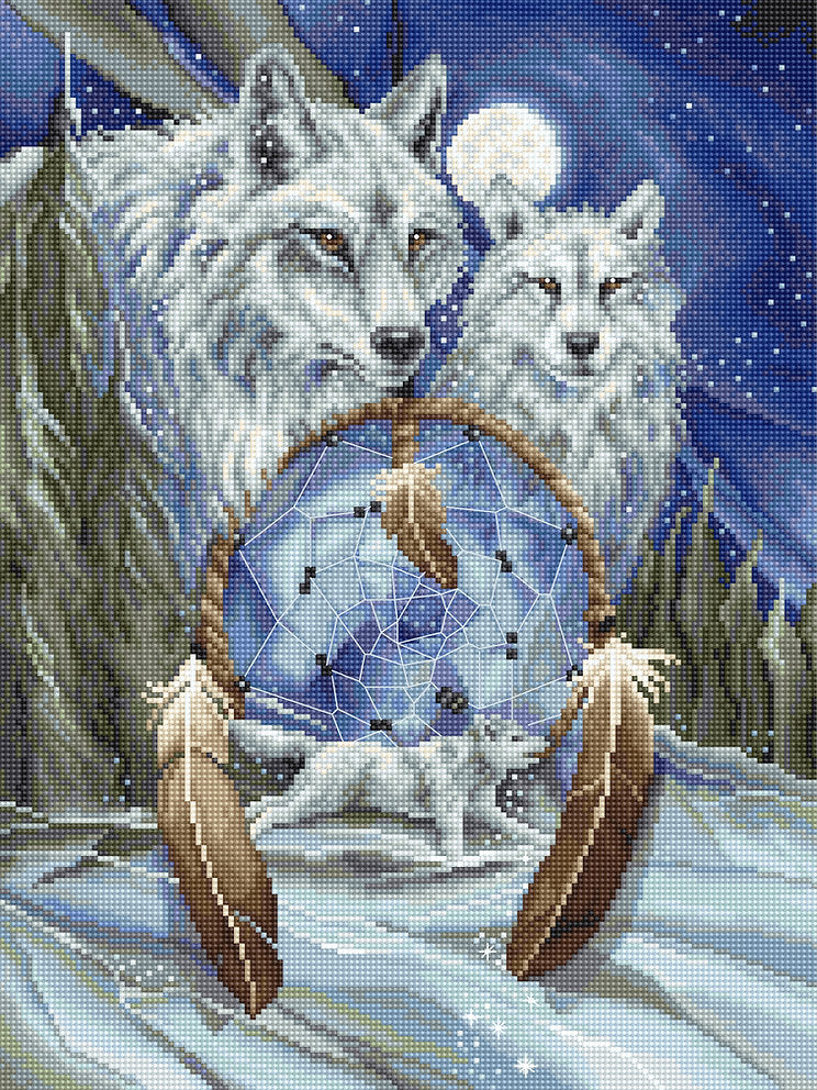 Kit de Punto de Cruz "Nada puede detener un sueño. Lobos" - LETISTITCH L8067