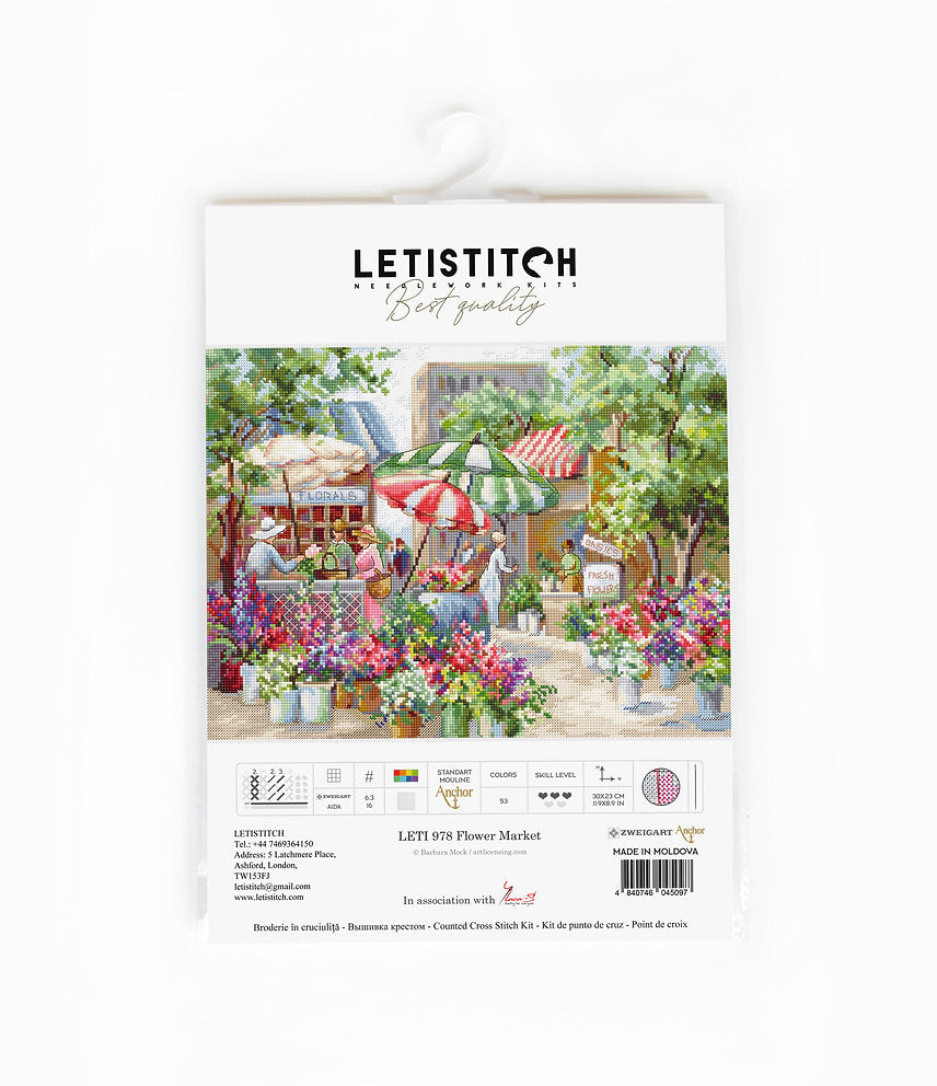 LETI 978 Flower Market - LETISTITCH - Cross Stitch Kit