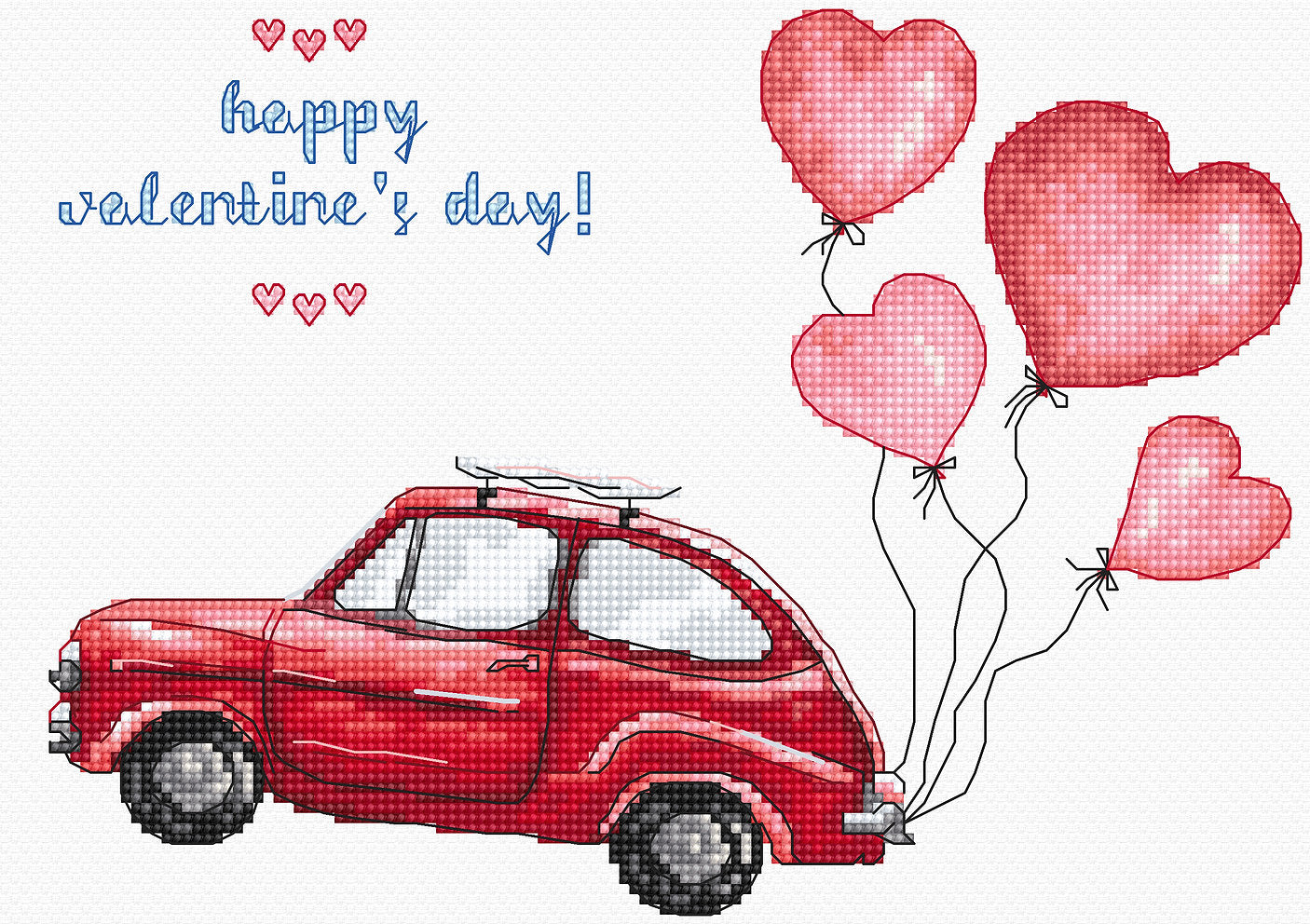 LETI 983 Happy Valentine's Day - LETISTITCH - Cross Stitch Kit