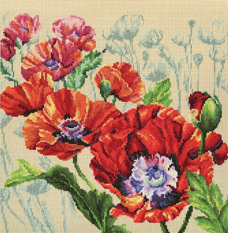 Cross stitch kit. Inspiration, Poppies - M452 RTO