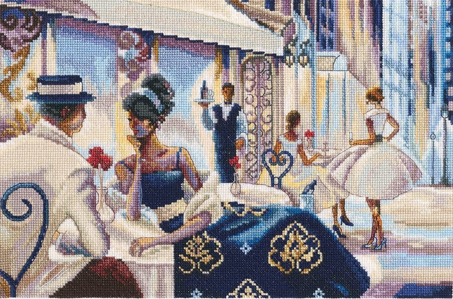 Cross stitch kit. Pleasant Evening in the Cafeteria - RTO M742