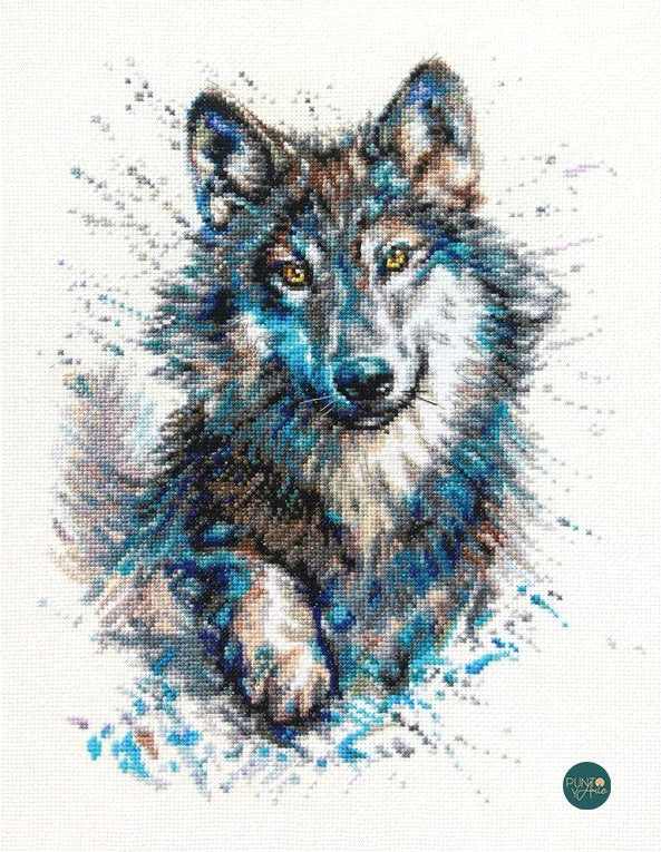 Snow splash. Wolf - M805 RTO - Cross Stitch Kit