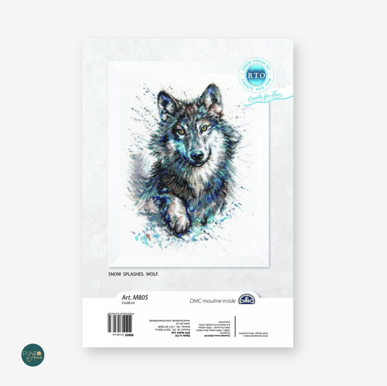 Snow splash. Wolf - M805 RTO - Cross Stitch Kit