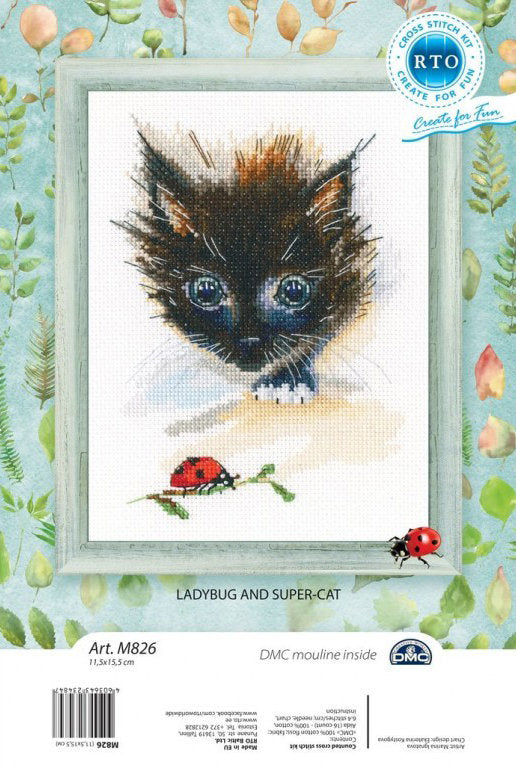 Cross stitch kit. Ladybug and Supercat - M826 RTO