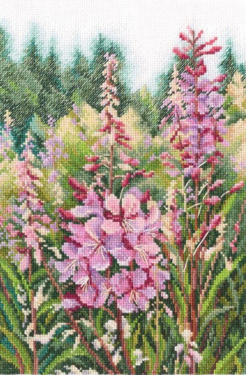 Cross stitch kit. Willow Raspberry Candles - RTO M863