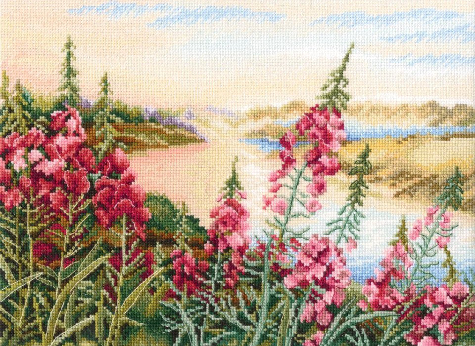 Cross stitch kit. Where the Fireweed Blooms - RTO M881