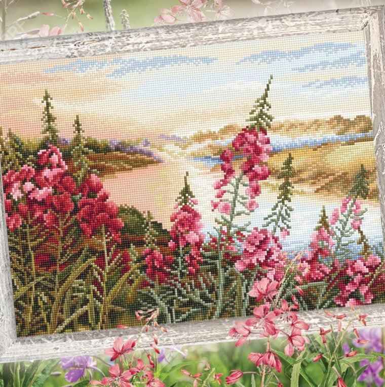 Cross stitch kit. Where the Fireweed Blooms - RTO M881