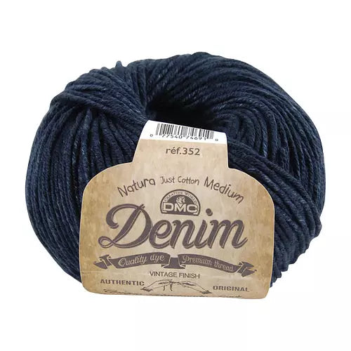 DMC Natura Medium Denim - Cotton Yarn with Cowboy Effect