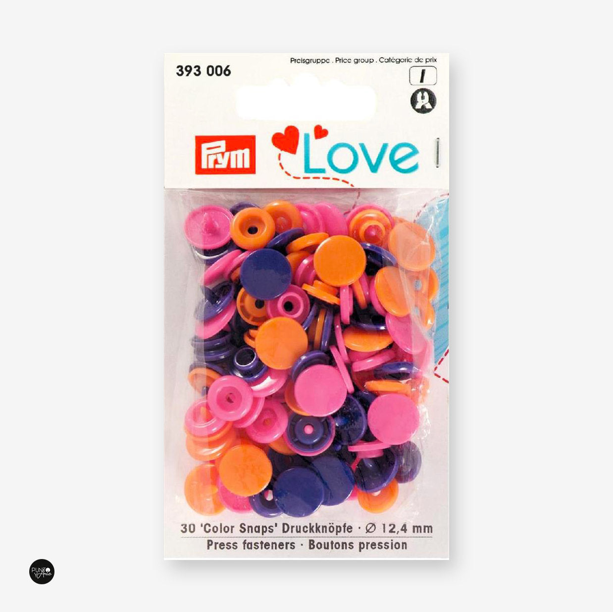 Press Buttons Or Snaps. Pink and Dark Blue 12.44 mm - Prym Love 393006